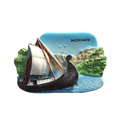 Image of Norway 3D Refrigerator Magnet Resin Travel Souvenirs,Handmade Home &amp; Kitchen Decoration Fridge Collection Gift