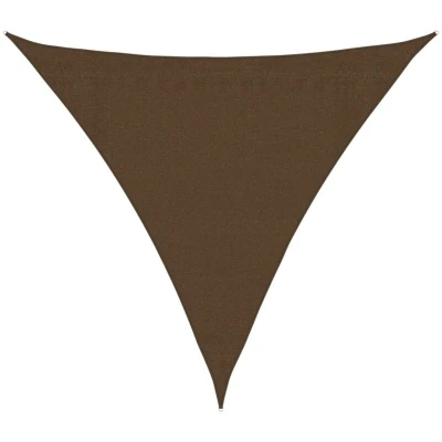Image of vidaXL Sunshade Sail 160 g/m² Brown 3.6x3.6x3.6 m HDPE