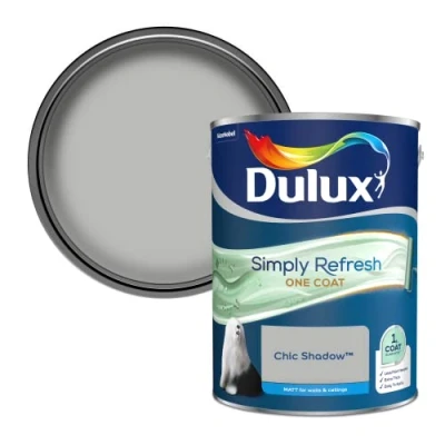 Image of Dulux Simply Refresh One Coat Matt Emulsion Paint Chic Shadow 5L