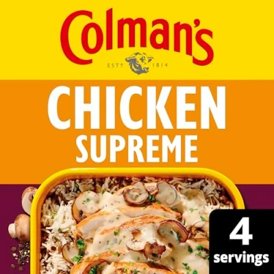 Image of Colman&#039;s Chicken Supreme perfect with seasonal veg Recipe mix quick to prepare sauce 38 g