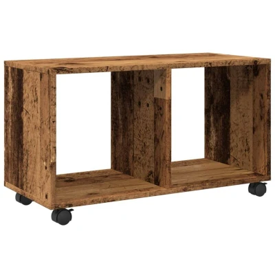 Image of vidaXL Rolling Cabinet Engineered Wood File/Filing in Old Color with Wheels, Versatile Use Office, Living Room, Kitchen, Bedroom 72 x 33 42.5 cm