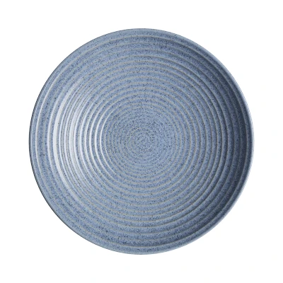 Image of Denby Studio Blue Flint Large Ridged Bowl