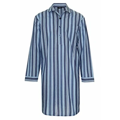 Image of Champion Mens Westminster Stripe Nightshirt Lounge Wear Dark Blue M