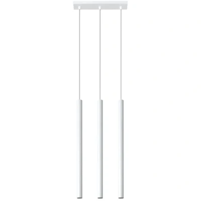 Image of Pastelo 3 Light Staight Bar Drop Pendant White, G9