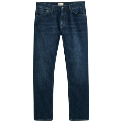 Image of GANT Men&#039;s Regular Jeans, Dark Blue Worn in, 31W / 30L