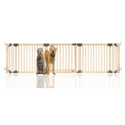 Image of Bettacare Wooden Multi Panel Flexible Pet Barrier, Natural Wood, up to 296cm Wide, Dog Barrier for Pets Dogs and Puppy, Puppy suitable Indoor Use, Easy Installation