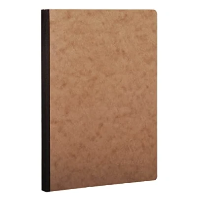 Image of Clairefontaine Ref 79540C Age Bag&#039; Essentials Clothbound Notebook (192 Pages) A5 (148 x 210mm) in Size, 90gsm Brushed Vellum Paper, Deep Dyed Cardboard