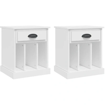 Image of vidaXL Bedside Cabinets 2 pcs White 43x36x50 cm