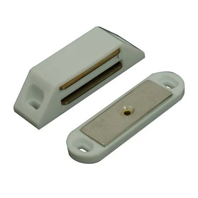 Image of 6 x Heavy Duty Magnetic Cupboard Catches White Pack of (DX40020)