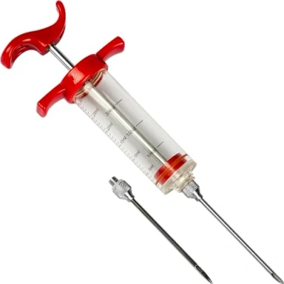 Image of Browin 311103 Meat Curing Kit 30ml Syringe Two Stainless Steel High Quality, 18/8, 30 ml Plastic, 2 Needles