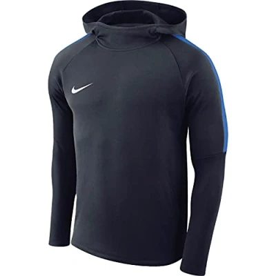 Image of Nike Kids Dry Academy 18 Po Hoodie, Obsidian/Royal Blue/Royal Blue/White, 13 15 Years (Manufacturer Size: XL)