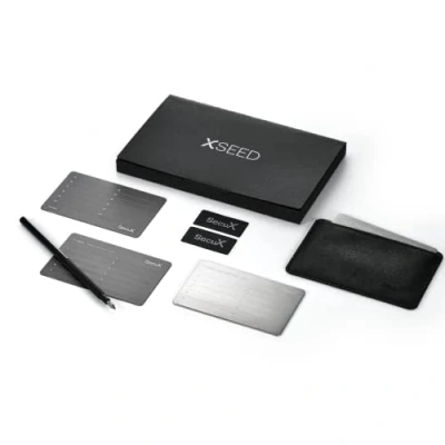Image of SecuX XSEED Secure Bitcoin Wallet Crypto Seed Storage Steel Plate Compatible with SecuX, Ledger, Trezor Hardware Wallets…