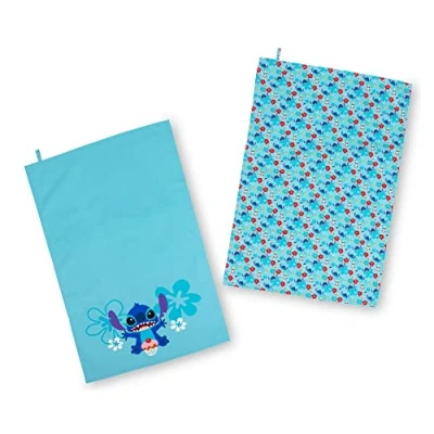 Image of Disney Lilo &amp; Stitch Kitchen Tea Towels Set of 2