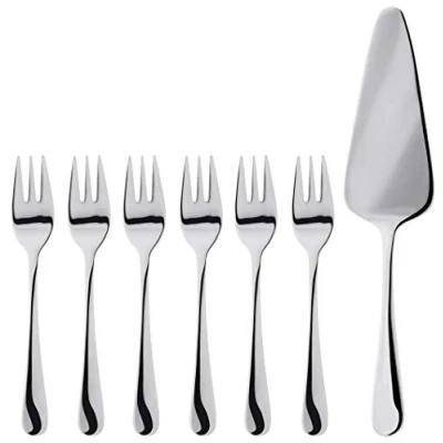 Image of Judge Windsor Cake Slice &amp; Set Of 6 Pastry Forks