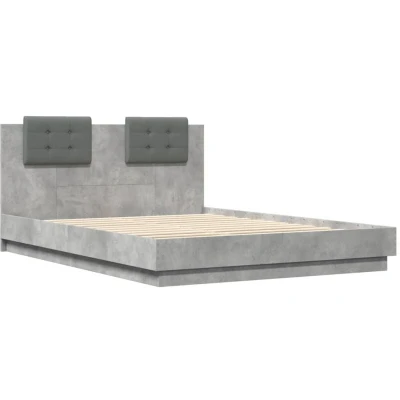 Image of vidaXL Bed Frame without Mattress Concrete Grey 140x200 cm