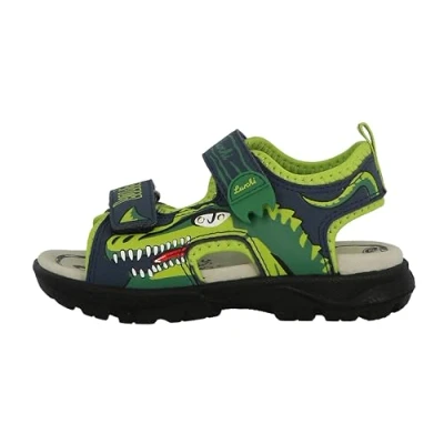 Image of Lurchi Krypto Blinky Walking sandals for kids, Size: 35, Dark blue/green shoes