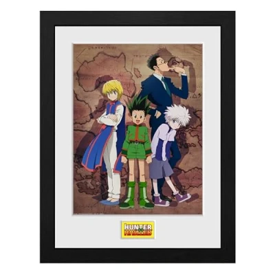 Image of GB eye Hunter x Key Art Map 30 40cm Framed Collector Print