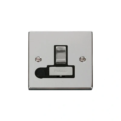 Image of CLICK DECO POLISHED CHROME 1 GANG 13 AMP SWITCHED FUSED SPUR FLEX VPCH551BK
