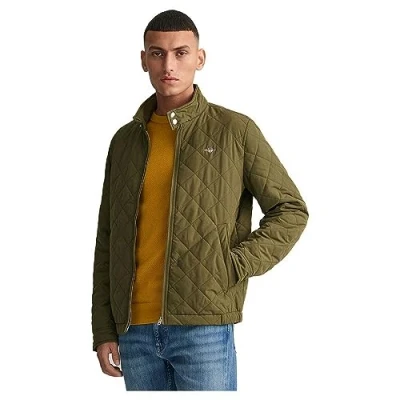 Image of GANT Quilted Cheater Light jacket, Men&#039;s, Size: Medium, Juniper green
