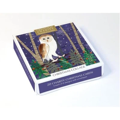 Image of Box of 20 Charity Christmas Cards (XETC248) Traditional Artistic from Museums &amp; Galleries Collage Cards, 5 Each 4 Designs