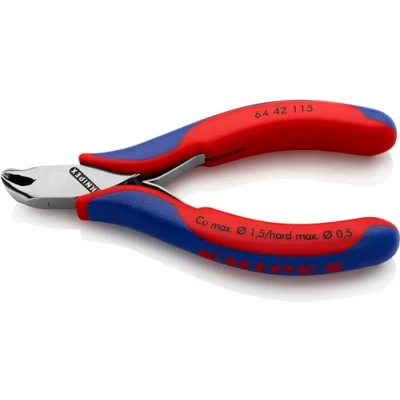 Image of Knipex Electronics End Cutting Nipper with multi component grips 115 mm 64 42