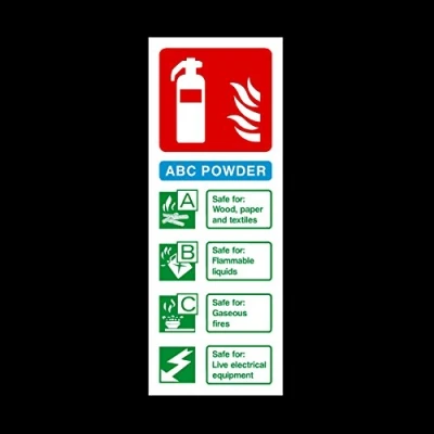 Image of Fire Extinguisher ABC Powder Plastic Sign Fire/Emergency/Exit/Alarm/Push/Extinguisher/Assembly (FE30)