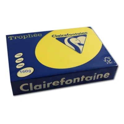 Image of Clairefontaine Trophee 1029C Paper A4 160 g/m² 250 Sheets Canary Yellow
