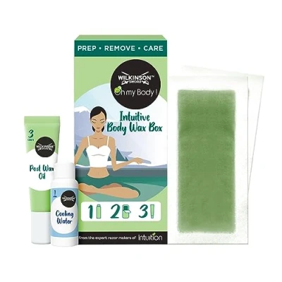 Image of WILKINSON SWORD Intuition Body Wax Kit for Women 3 Step Hair Removal