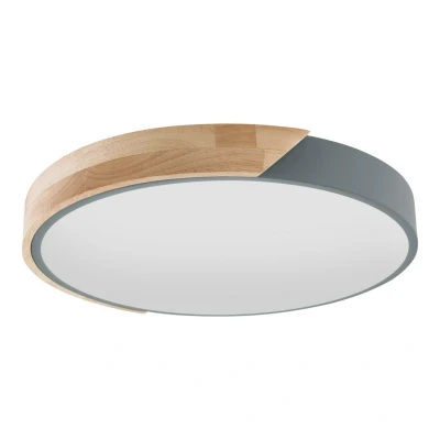 Image of Näve Borneo LED ceiling light with wooden frame