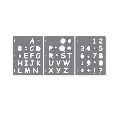 Image of Fiskars Shape Template letters #3 Uppercase &amp; Numbers (x3), for creating and numbers, 1003833