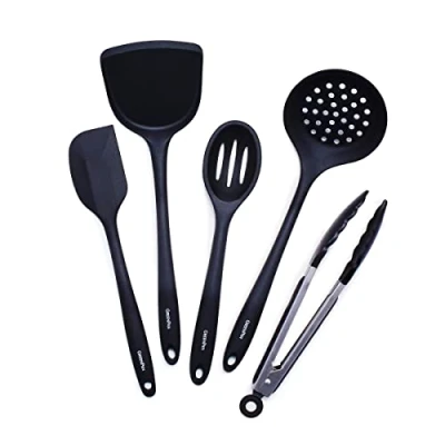 Image of GreenPan Cooking Tools 5 Piece Utensil Set, Black
