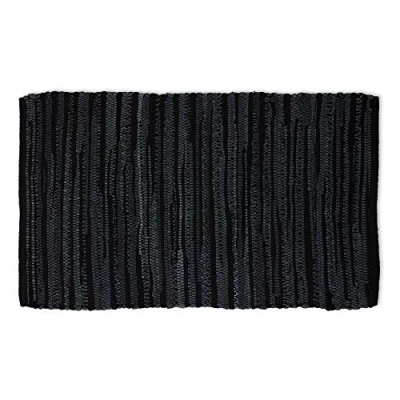 Image of DII Chindi Home Collection Handwoven Multicolor Area Rag Rug, 20x31.5, Black