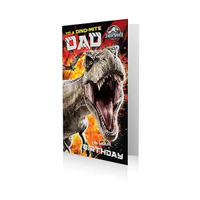 Image of JURASSIC WORLD Official Dad Birthday Card, Card for