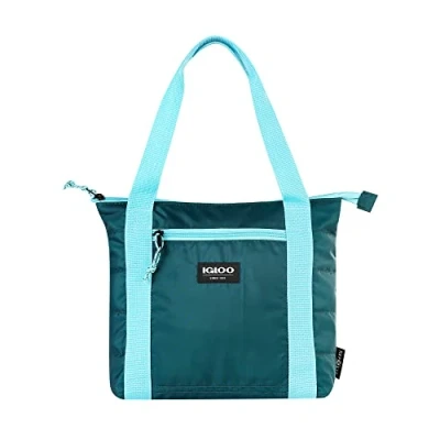 Image of Packable Puffer Lunch Bag 10 Can Teal