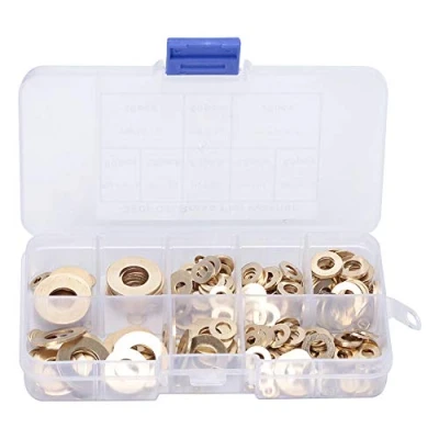 Image of 360pcs Brass Flat Washer Gasket Kit
