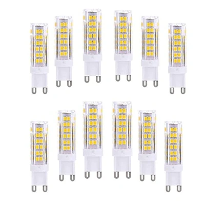 Image of OUKAIDE 12 Pack G9 LED Bulbs 7W 2835LEDs lamp AC220 240V Warm White 3000k Super Bright Bulb 600LM Beam Angle 360 Ceramic Base Non dimmable