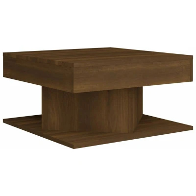 Image of vidaXL Coffee Table Brown Oak 57x57x30 cm Engineered Wood