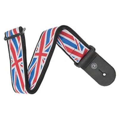 Image of D&#039;Addario Accessories Guitar Strap Electric Strap, Acoustic &amp; Bass Woven Union Jack