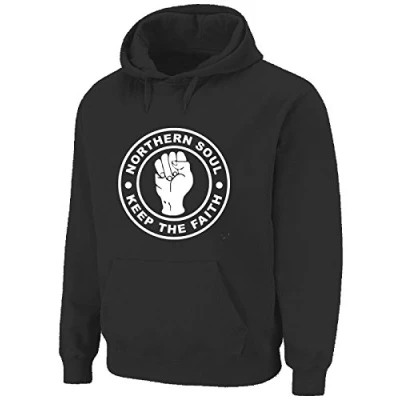 Image of Tribal T Shirts Mens Northern Soul Keep the Faith Hoody (XXL) Black