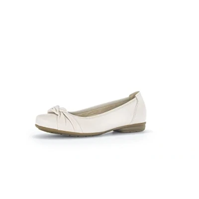 Image of Gabor Women Ballet Flats, Ladies Classic Flats,Flats,Summer Shoe,Classic,Elegant,White (Ivory),37 EU / 4 UK