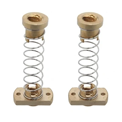 Image of 2 Pack Anti Backlash Spring Loaded Nut Elimination Gap Brass Nuts Z Axis Acme Threaded Rod Upgrade Kit for Ender 3s 3 Pro V2 CR10 Tornado 3D Printer