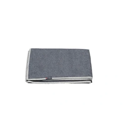 Image of David Fussenegger VELVET Blanket Plain/Reversible, Cotton Acrylic, Dark grey/grey, 135 x 200 cm