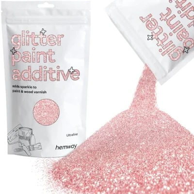 Image of Glitter Paint for Walls Light Rose Gold Additive Emulsion Latex Acrylic Sparkles Interior Painting 100g / 3.5oz