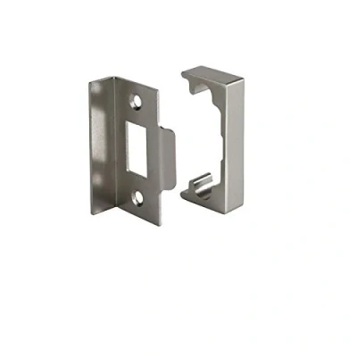 Image of Brushed Chrome Rebate Kit for Latch on Double Doors