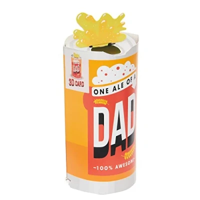 Image of Birthday Card For Dad With Envelope Fun Design 3D Pop Up Beer Can