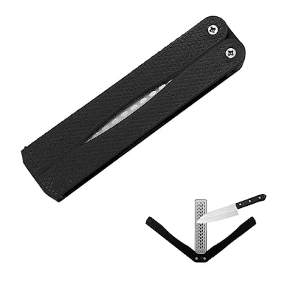 Image of Folding Double Sided Knife Sharpener Jagowa 400/600 Grit Handheld Sharpening Stone Tool for Kitchen Outdoor Camping