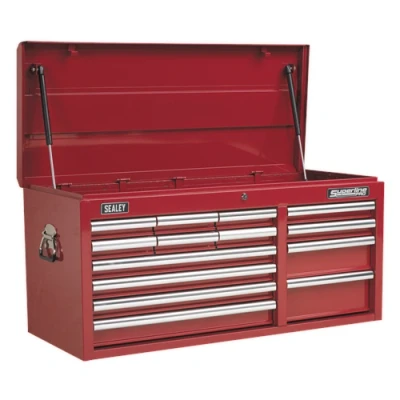 Image of Sealey Superline Pro Topchest 14 Drawer with Ball Bearing Slides Heavy Duty Red