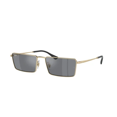 Image of Ray Ban EMY Unisex Sunglasses Light goldcoloured/dark grey, Size: 59, gold coloured/dark grey