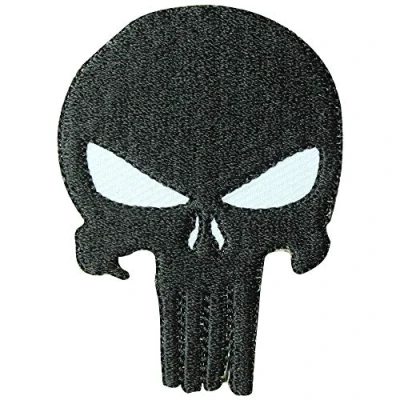 Image of Punisher Iron On Patch Sew Embroidered Patch/Badge for Clothes Shirts Jeans etc