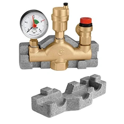 Image of Caleffi 302631 Boiler Safety Group up to 50 kW Connection with Insulation for Heating System